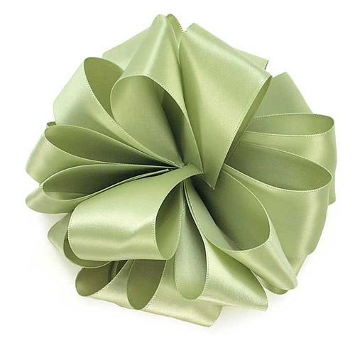 Woven-Edge Ribbon Green Woven-Edge Ribbon
