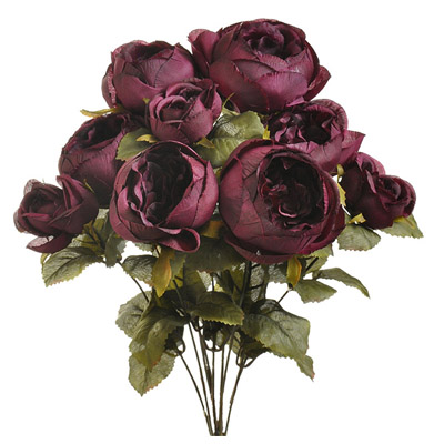 Polyester Flower Aubergine Polyester Flower