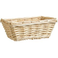2184- Our Rectangular Willow Basket is 10.5" long and available in two stained colors. 