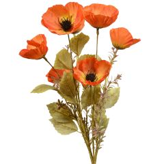 Mixed Poppy Bush x5, 20" - Choose From 2 Colors