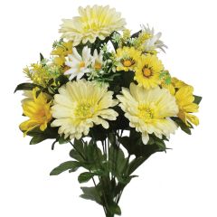 82523- Our Mixed daisy bush is 20" long and has 13 stems. Available in 2 colors. 