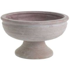 "Winnie" Ceramic Compote 10.25x5.75" - Beige/Pink