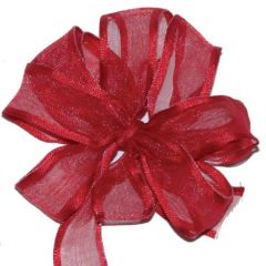 #3 Wired "Charisse" Ribbon 5/8" x 50 yds - Classic Red