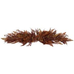 Mixed Fern & Foliage Crescent 29" - Burgundy/Brown