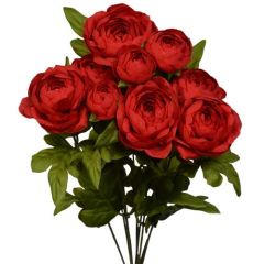 Ranunculus Bush x9, 18.5" - Red