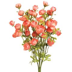 Mini Ranunculus Bush x7, 18" - Coral Mix
