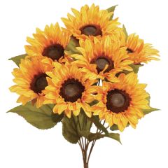 PWS2412- Our sunflower bush is made up of 7 stems and is available in 3 vibrant colors 
