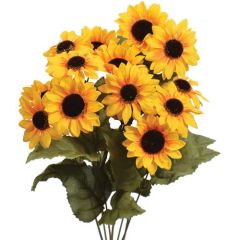 Mini Sunflower Bush x7, 18" - Yellow