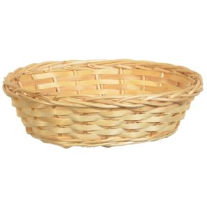 12 inch oval woodchip basket- natural- small image