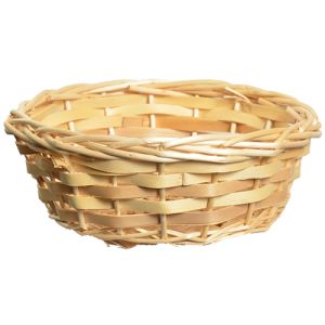 10 inch round woodchip basket natural- small image