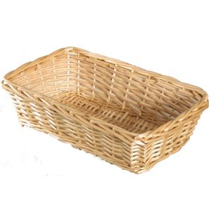 rectangular split willow basket 16 inch natural- small image