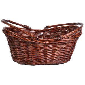 Oval Willow Basket w/Drop Handles 16.5