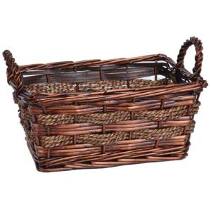 Rectangular Rope & Split Willow Basket 12