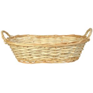 Oval Split Willow Basket w/Side Handles 16