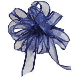 #3 Wired Charisse Ribbon 50 Yards in Navy, a blue color - Small Image