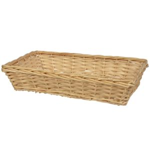 Rectangle Split Willow Tray Basket 14.25 x 8 x 3.25