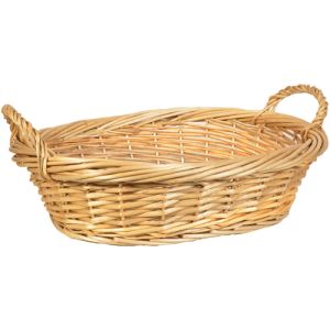 Oval Split Willow Basket w/Side Handles 21