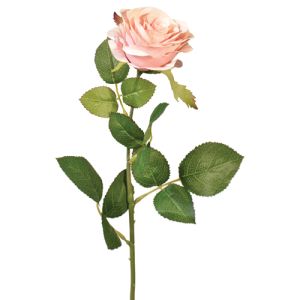 Silk Colorfast Elegant Open Rose Stem 25 Inches in Mauve - Small Image