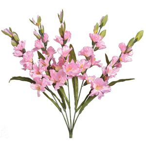 Silk Gladiolus Bush 26 Inches in Pink - Small Image