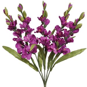 Silk Gladiolus Bush 26 Inches in Purple - Small Image