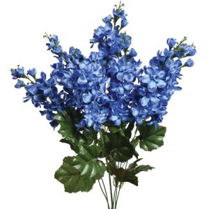 Silk Colorfast Delphinium Bush in Blue - Small Image