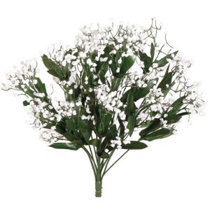 Silk Gypsophila Bush in White - Small Image