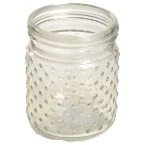 Hobnail Glass Jar in Clear - Small Image