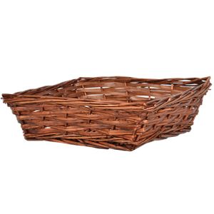 Rectangle Triple Weave Split Willow Tray Basket 12