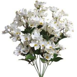 Silk Dogwood Bush in Cream - Small Image