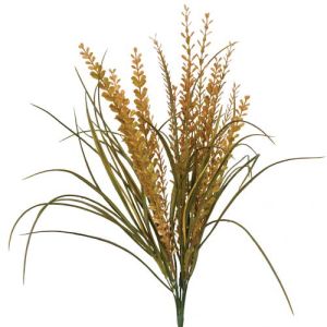 Mixed Button Leaves & Grass Bush x7, 23