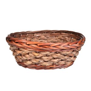 Oval Willow & Water Hyacinth Basket 10