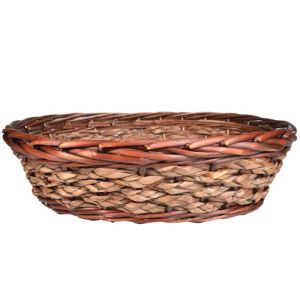 Oval Willow & Water Hyacinth Basket 16