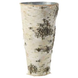 Birch Vase w/Zinc 4.75x9