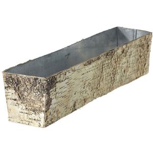 Rectangular Birch Galvanized Planter 18