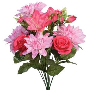 Mixed Dahlia, Lily & Rose Bush x13, 16