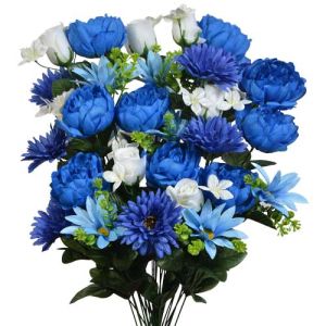 Mixed Peony, Gerbera Daisy & Rosebud Bush x36, 26