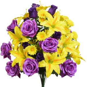 Mixed Lily & Rose Bush x36, 28