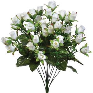 Mini Rose Bud Bush x12 w/36 buds, 18