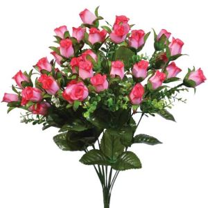 Mini Rose Bud Bush x12 w/36 buds, 18