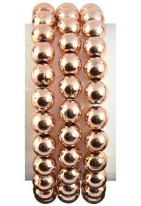 Avery Beaded Corsage Bracelet in Rose Gold- Small Image 