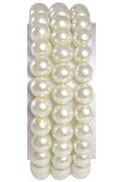 Avery Beaded Corsage Bracelet in Champagne- Small Image 