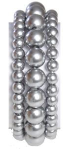 Bubble Bath Corsage Bracelet in Charcoal Gray- Small Image