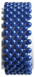 Color Your World Beaded Corsage Bracelet in Navy Blue- Small Image 