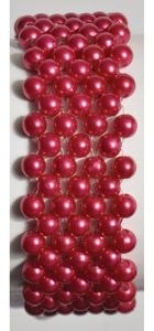 Color Your World Beaded Corsage Bracelet in Raspberry- Small Image 