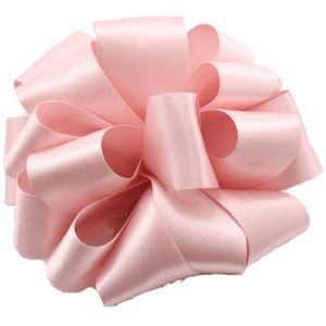 Stock: #9 Double Face Satin Ribbon 50 Yards in Pink Blush, a pink color - Small Image