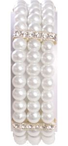 Duchess Beaded Corsage Bracelet in White Sugar- Small Image 