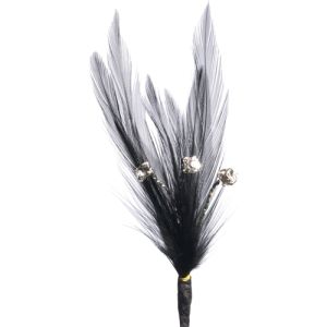 Feather Accent Pick in 3 piece package-Black Swan- Small Image 