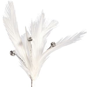 Feather Accent Pick in 3 piece package- White Dove- Small Image 
