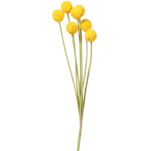 Silk Billy Button Spray 24 Inches in Yellow - Small Image