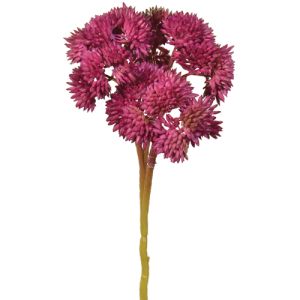 Silk Sedum Bundle Pick 8 Inches in Red - Small Image
